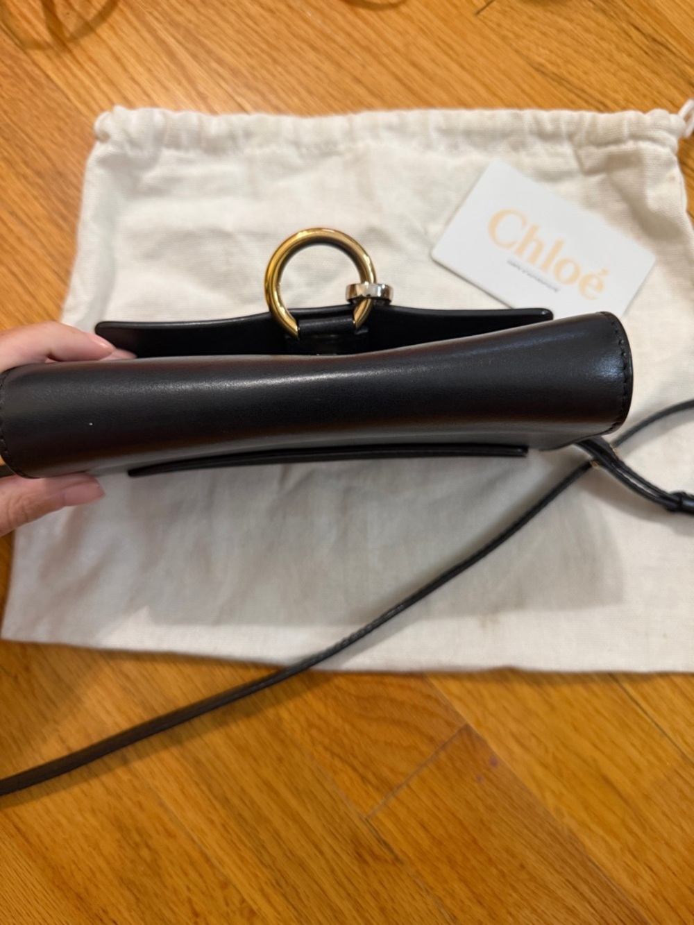 Authentic Chloe Faye Black Leather & Suede Crossbody Bag - Picture 7 of 8